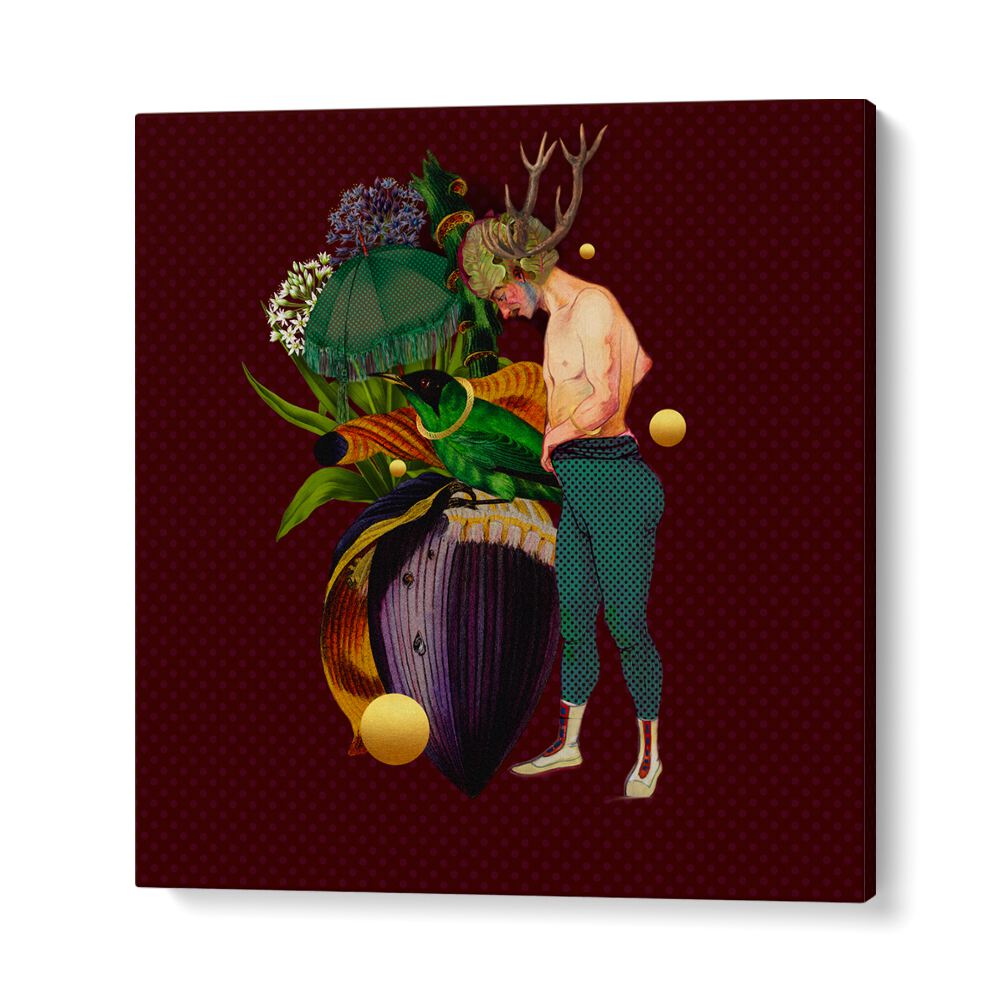Whimsical artwork from ENCHANTED FOREST VI, PORTRAITS, blending nature and fantasy for a magical touch.
