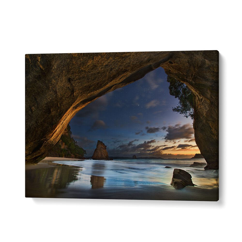 Discover tranquility with our Cathedral Cove, Photography Prints showcasing stunning coastal landscapes.