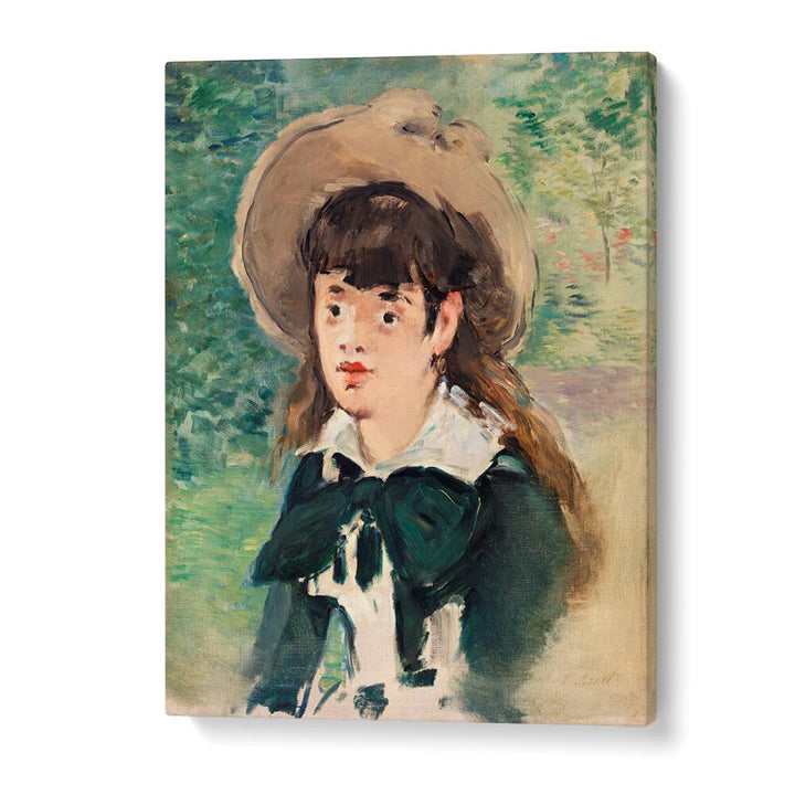 YOUNG GIRL ON A BENCH (FILLETTE SUR UN BANC), (1880) BY EDOUARD MANET , VINTAGE PAINTINGS