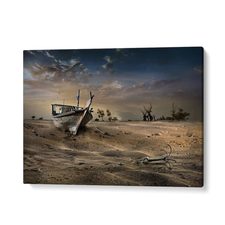 ABSTRACT painting - SHIP IN THE DESERT by Asianmonk