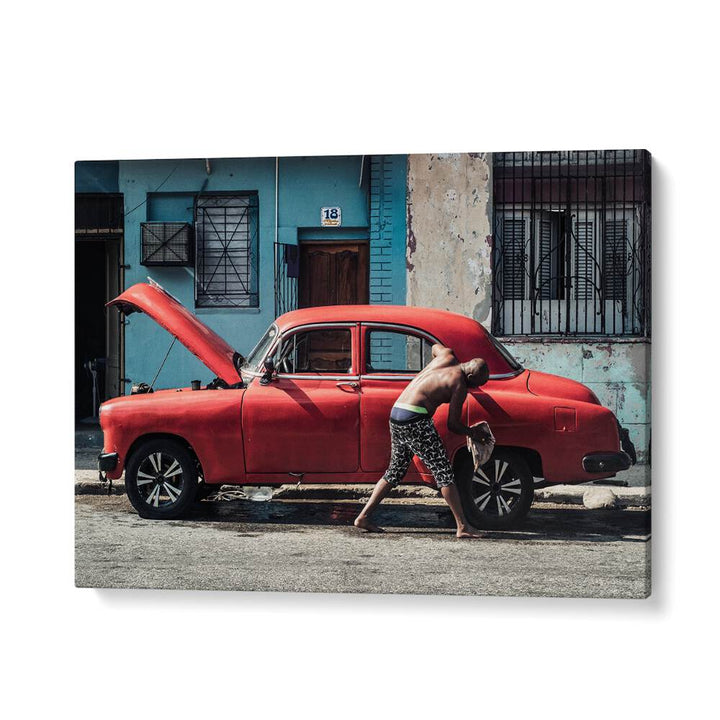 ABSTRACT painting - WASHING A CAR by Asianmonk