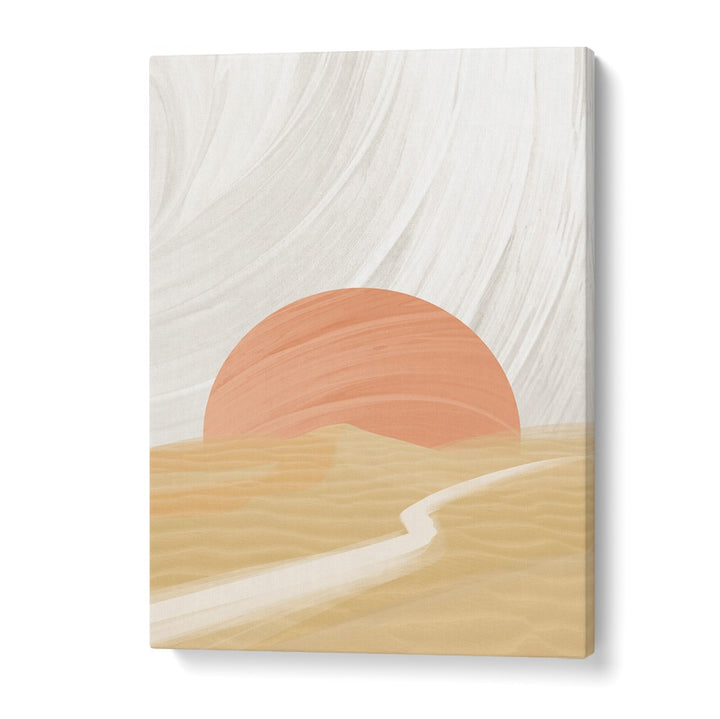 Elegant SARAH, LANDSCAPE PAINTINGS featuring soft tones and a serene sunset, perfect for enhancing any space.
