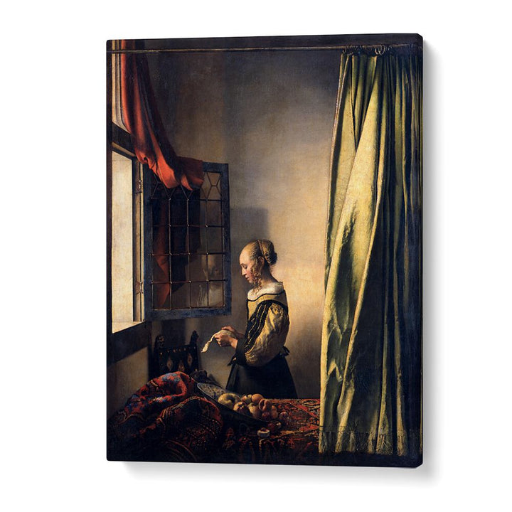 GIRL READING A LETTER (CA. 1659) BY JOHANNES VERMEER, VINTAGE PAINTINGS