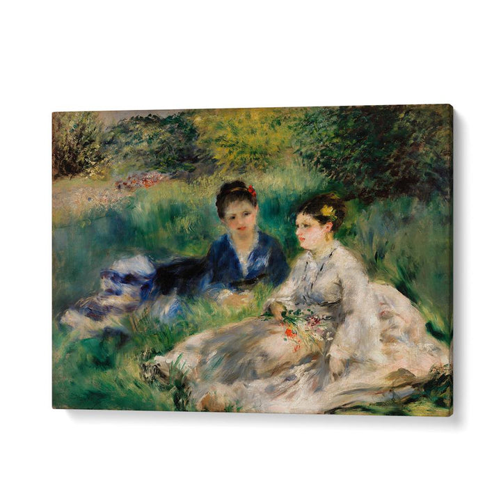 ON THE GRASS : JEUNES FEMMES ASSISES DANS L'HERBE (1873) , VINTAGE PAINTINGS