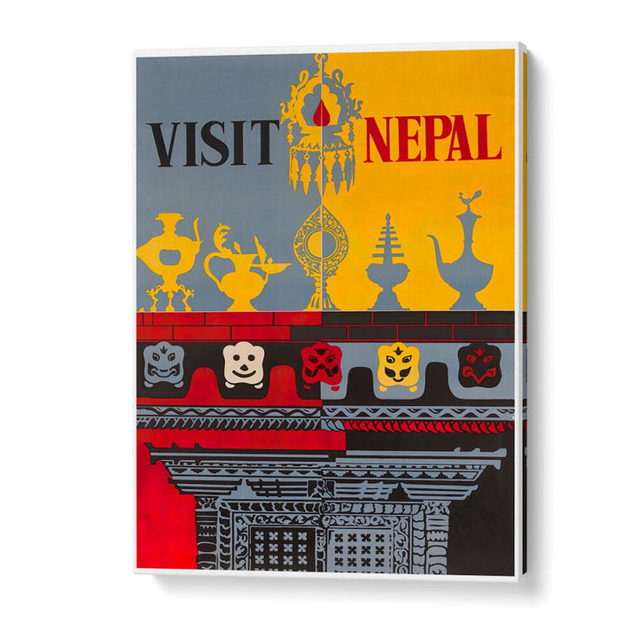 Stylish NEPAL, VINTAGE TRAVEL POSTERS showcasing vibrant designs that capture Nepal's rich culture and landscapes.