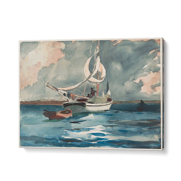 SLOOP, NASSAU  ,  VINTAGE PAINTINGS