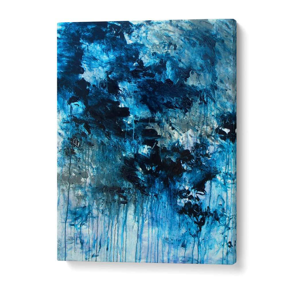 Stunning ABSTRACT DESIGN VII, ABSTRACT PAINTINGS in vibrant blue tones, perfect for elevating modern decor.