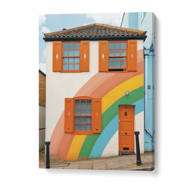 FUNKY RAINBOW HOUSE BY GABOR ESTEFAN, STREET PHOTOGRAPHY ART PRINTS