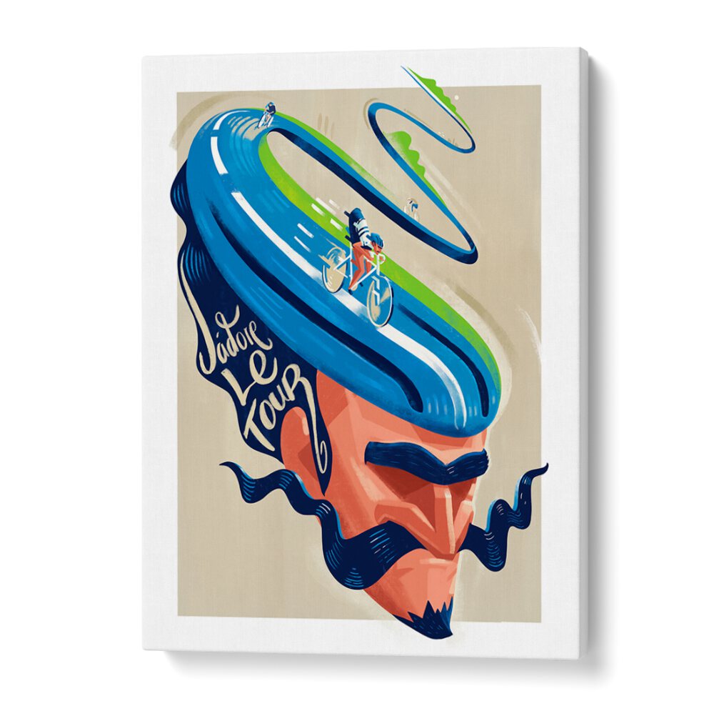 Colorful JA DORLE TOUR, SPORTS POSTERS artwork featuring cycling thrills and adventure inspiration for your decor.