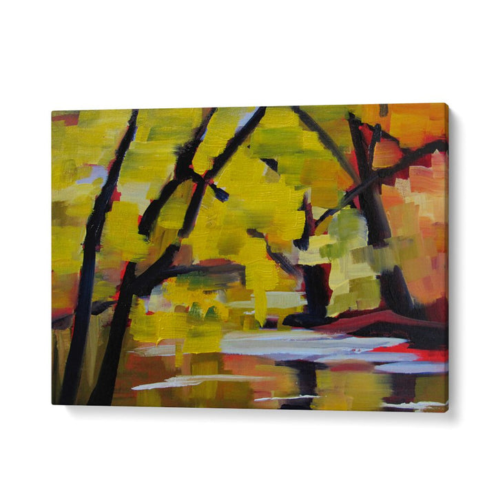BULLS ISLAND IN AUTUMN , LANDSCAPE PAINTINGS