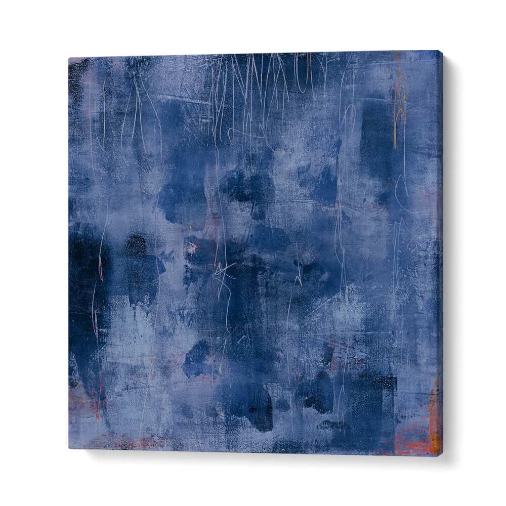 TEX MIX III, ABSTRACT PAINTINGS showcase a stunning blend of deep blues and textures, perfect for an artistic touch.