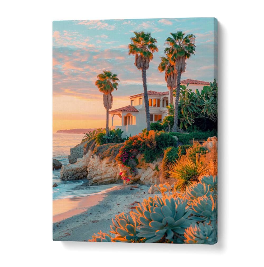 Vibrant LAGUNA SUNSET, BEACH PAINTINGS by Philippe Hugonnard captures serene coastal evenings in stunning colors.