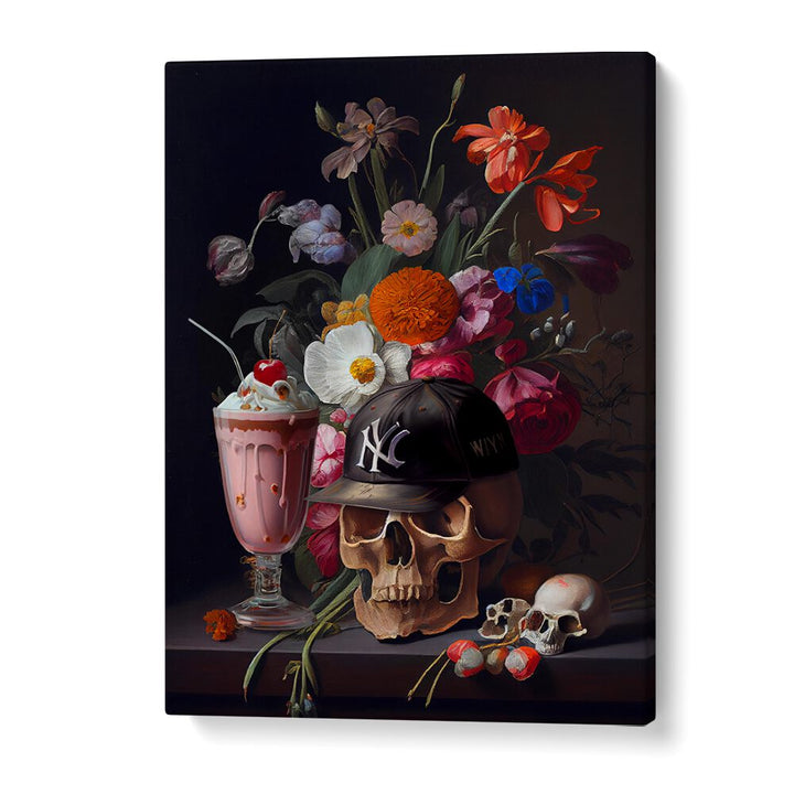 SKULL STILL LIFE BY DIKHOTOMY , ALTERED ART PRINTS