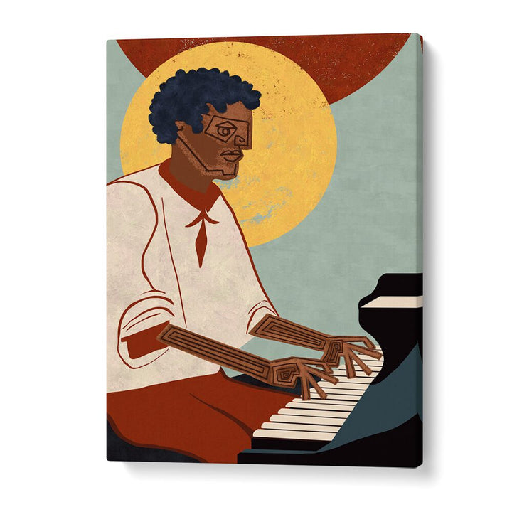 Colorful MUSICIAN GUY VIII Movie Posters featuring a pianist, perfect for music lovers and film enthusiasts.