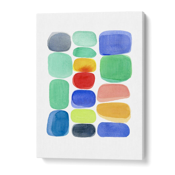 Vibrant COLOR BLOCKS I, ABSTRACT PAINTINGS, perfect for enhancing any contemporary or eclectic space.