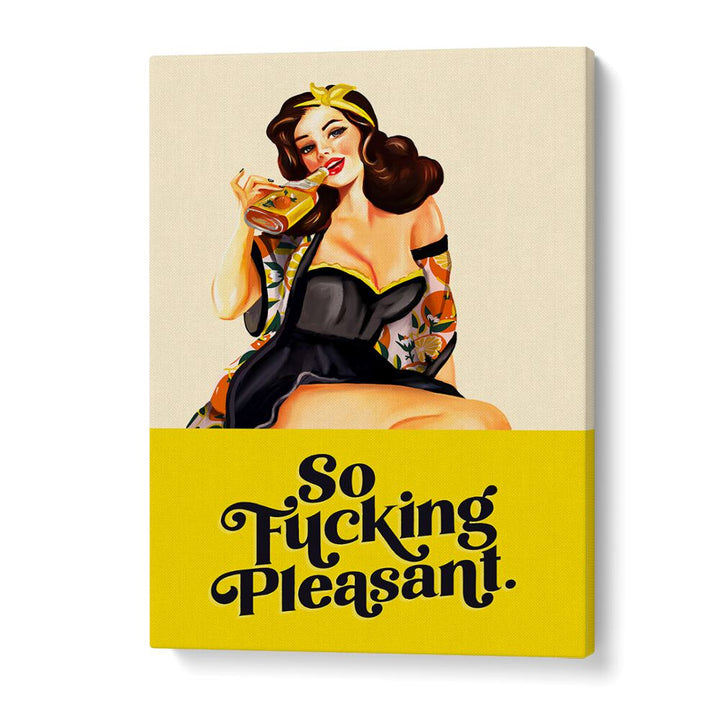 SO FUCKING PLEASANT ART DECO PINUP GIRL BY THE WHISKEY GINGER , WOMEN ILLUSTRATION PAINTINGS