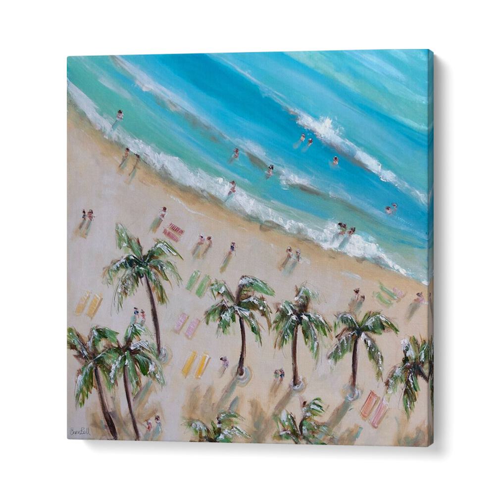 Experience tropical tranquility with BEACH AND PALM BLISS, BEACH PAINTINGS, perfect for your coastal decor.