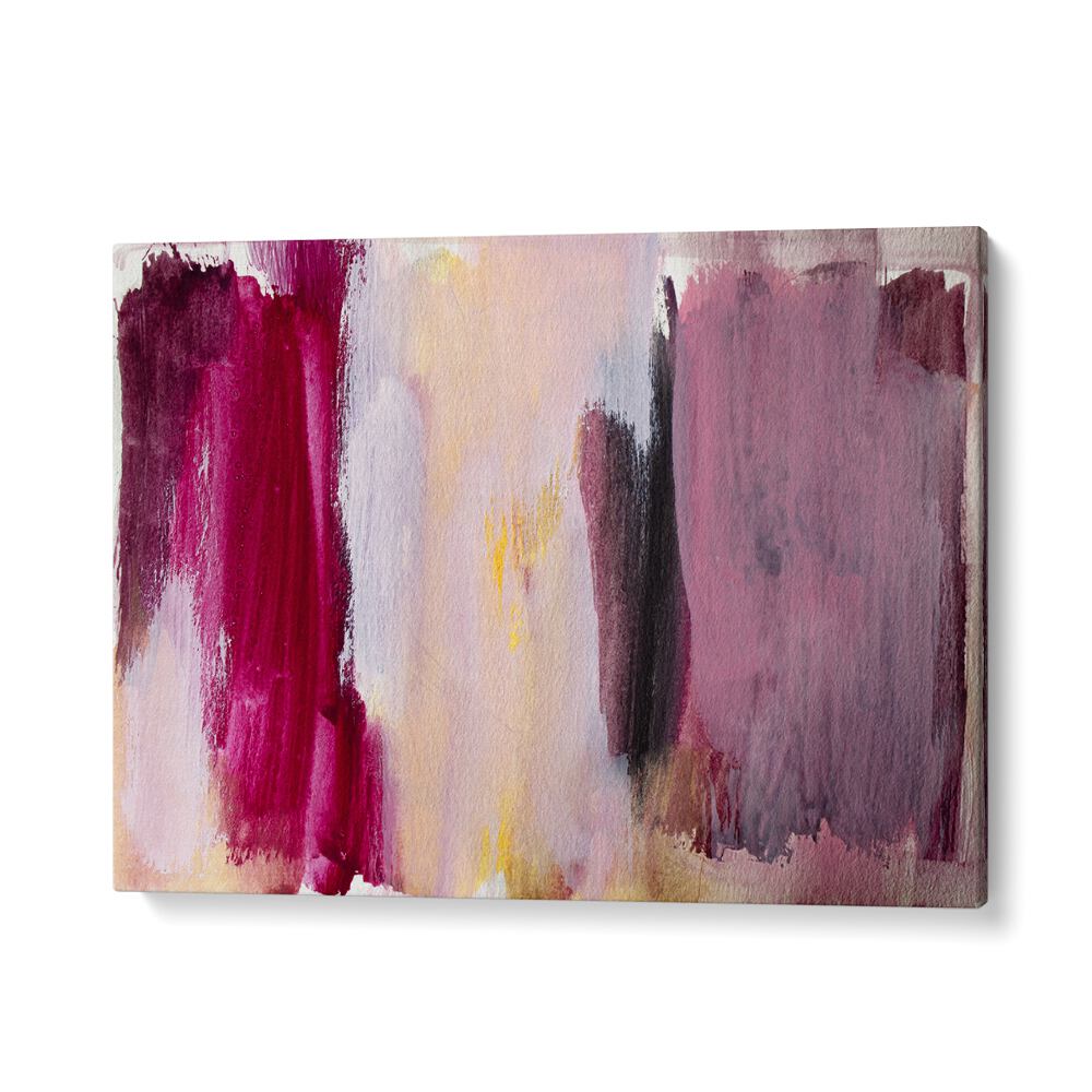 Vibrant MARVELOUS , ABSTRACT PAINTINGS in rich hues of pink and gold, perfect for any modern decor.