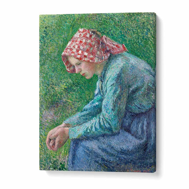 A SEATED PEASANT WOMAN (1885) , VINTAGE PAINTINGS