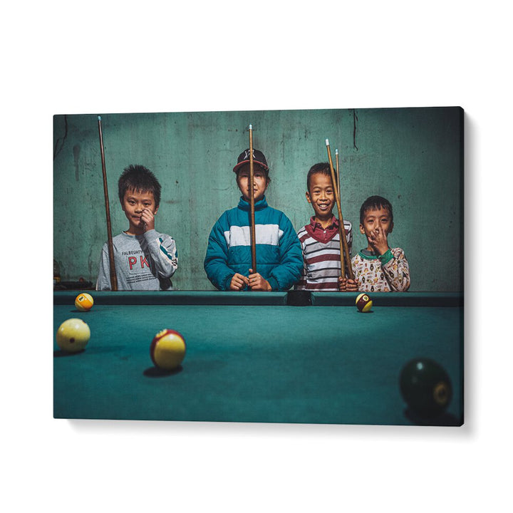 ABSTRACT painting - PLAYING SNOOKER IN THE MOUNTAINS by Asianmonk