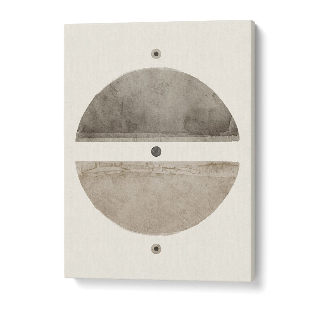 Sophisticated TAUPE ENIGMA, GEOMETRIC ART PRINTS featuring abstract 3D shapes, perfect for home or office decor.