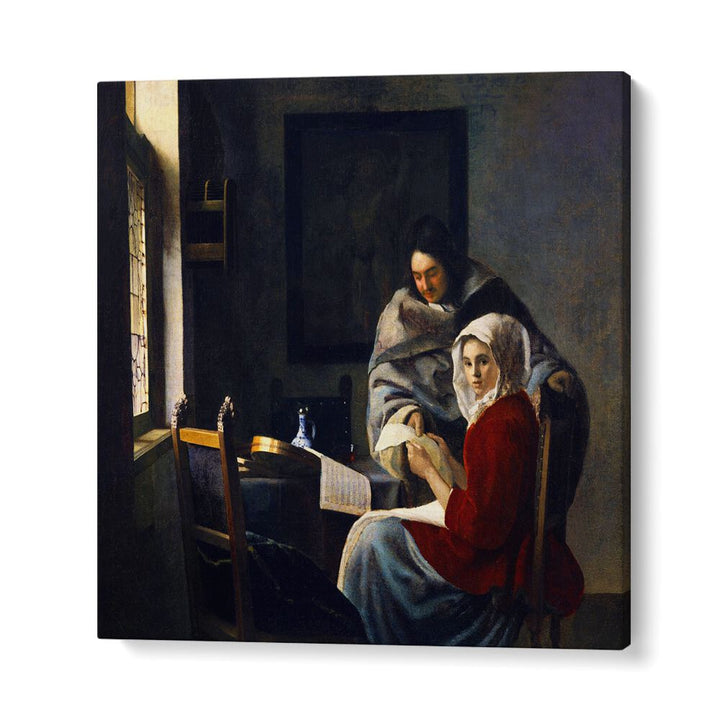 GIRL INTERRUPTED AT HER MUSIC (CA. 1660–1661) BY JOHANNES VERMEER, VINTAGE PAINTINGS