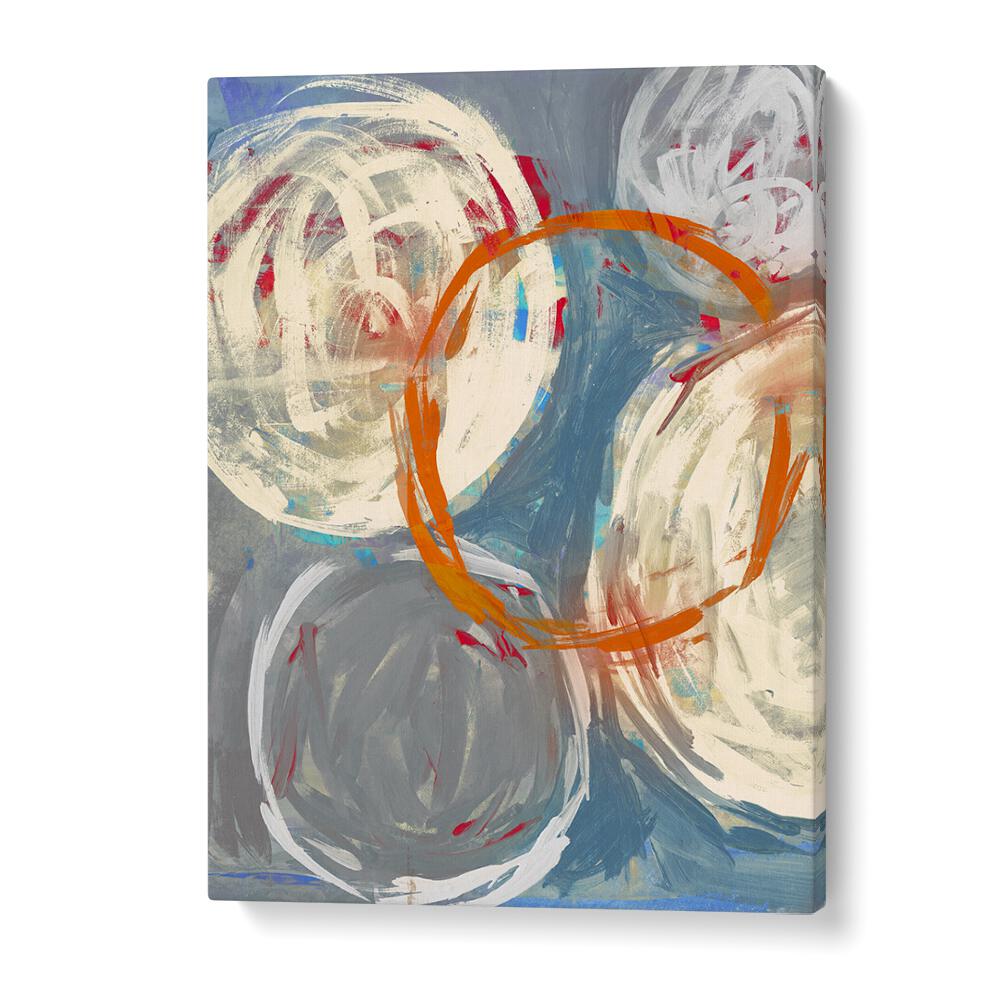 Colorful circles blend in LINKED TOGETHER, ABSTRACT PAINTINGS, perfect for modern art lovers. Enhance your space today!