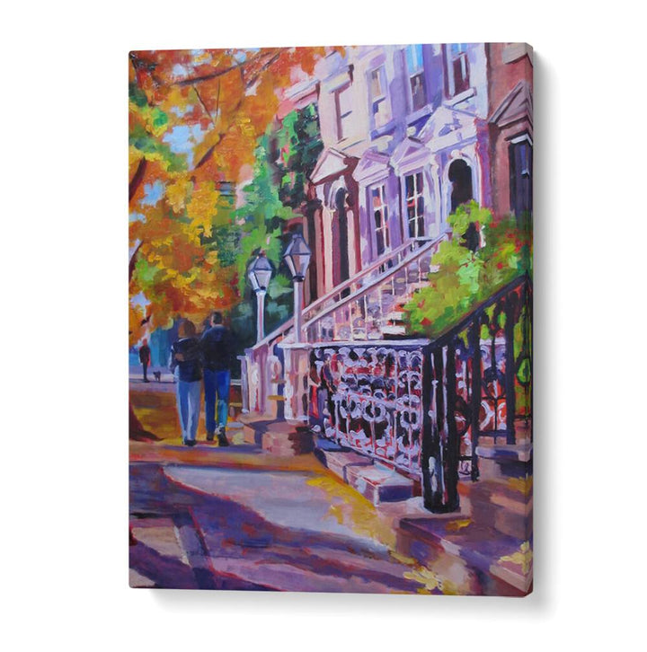 AUTUMN STROLL , LANDSCAPE PAINTINGS