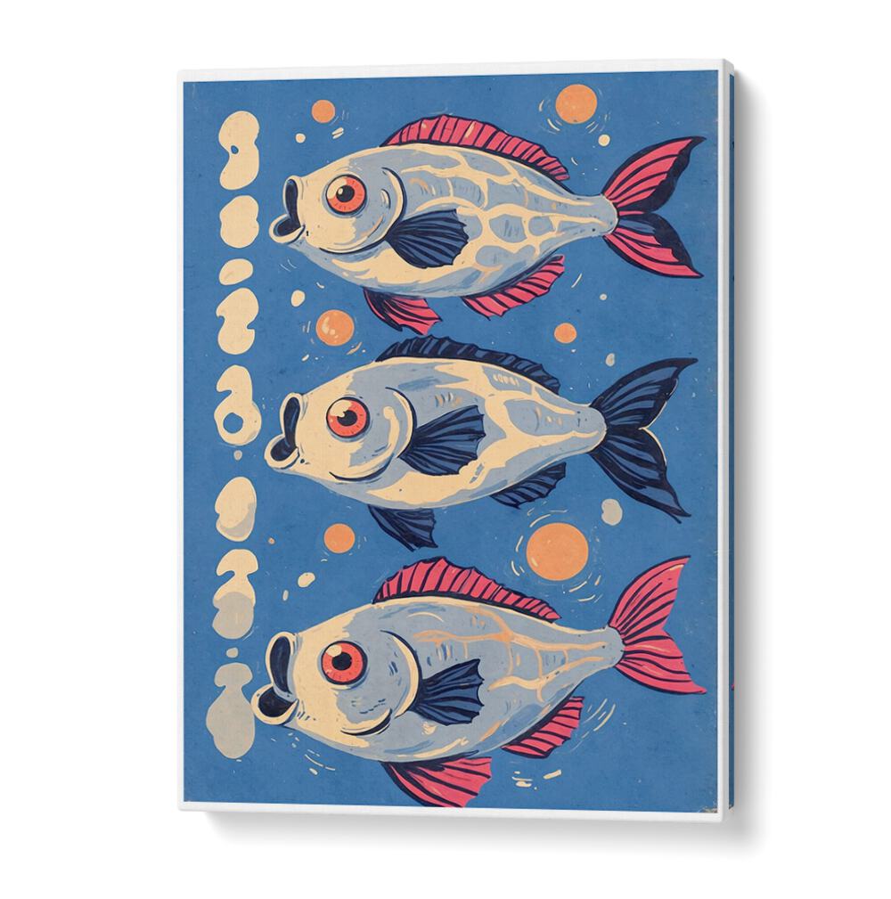 Vibrant illustration of fish in the OCEANIC LIFE - FISHES II, BEACH PAINTINGS collection, showcasing marine beauty.