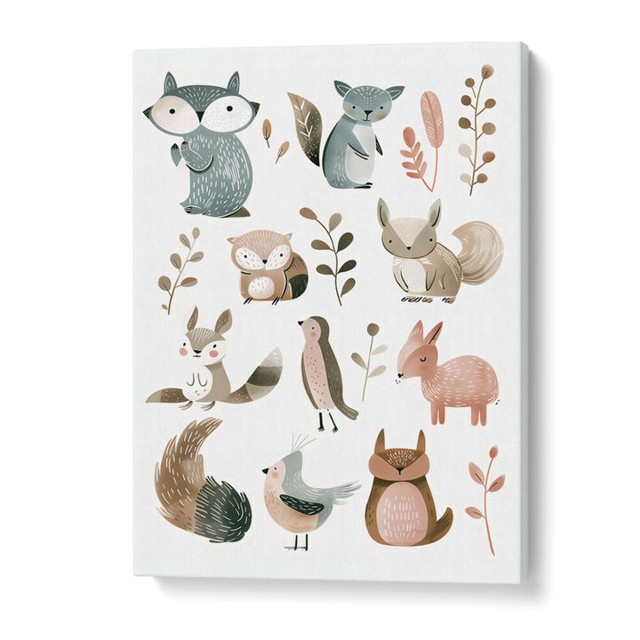 CUTE ANIMALS II BY ANDREAS MAGNUSSON, KIDS ROOM PAINTINGS , KIDS ROOM WALL ART