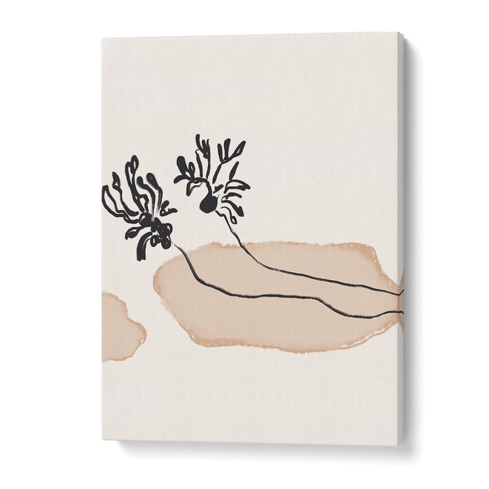 Stylish LEAVES NO I, FLORAL FLOWER PAINTINGS featuring delicate leaves and floral motifs for a vibrant home decor.