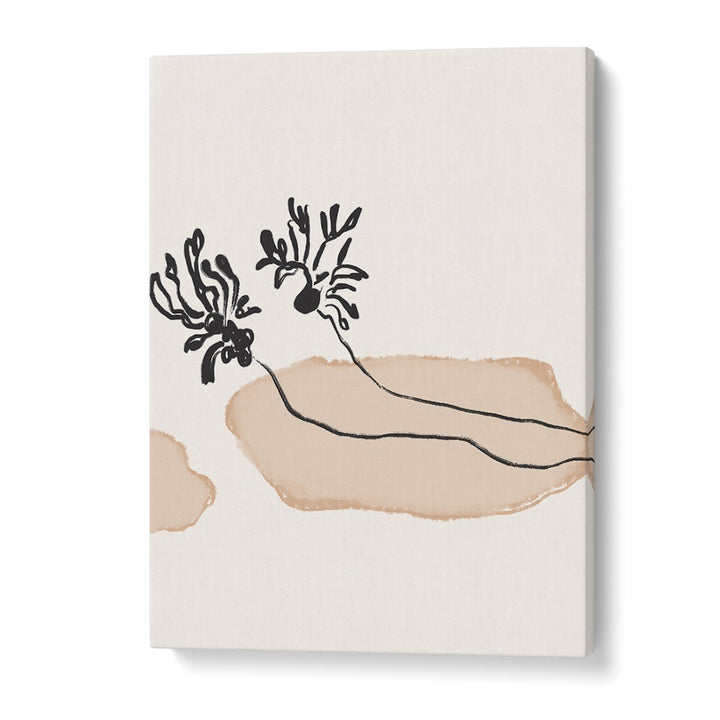 Stylish LEAVES NO I, FLORAL FLOWER PAINTINGS featuring delicate leaves and floral motifs for a vibrant home decor.