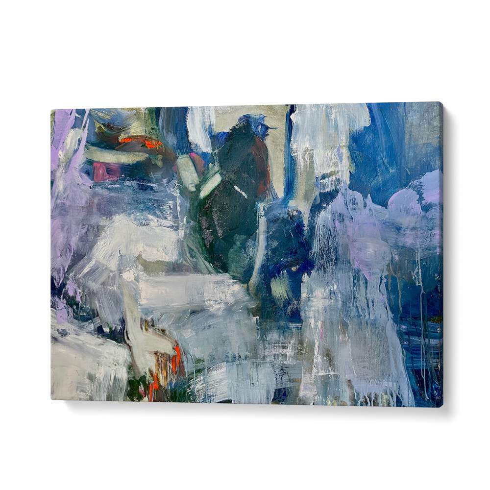 Vibrant BLOOM BLUE, ABSTRACT PAINTINGS, enhancing modern home décor with elegant, colorful design elements.