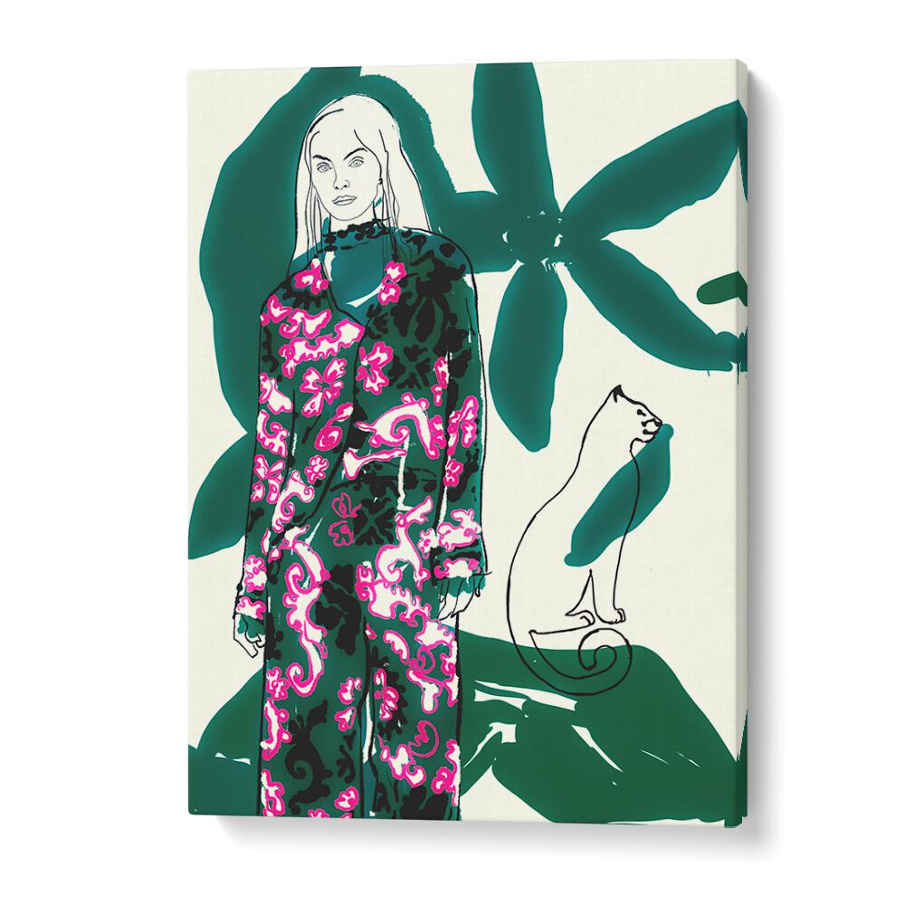 Elegant illustration from CATWALK NO XVIII, PORTRAITS, showcasing modern fashion with a touch of artistry.