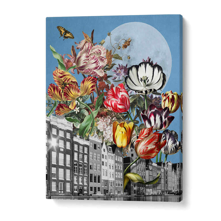 TULIPS AND BUTTERFLIES , SURREAL ART PRINTS