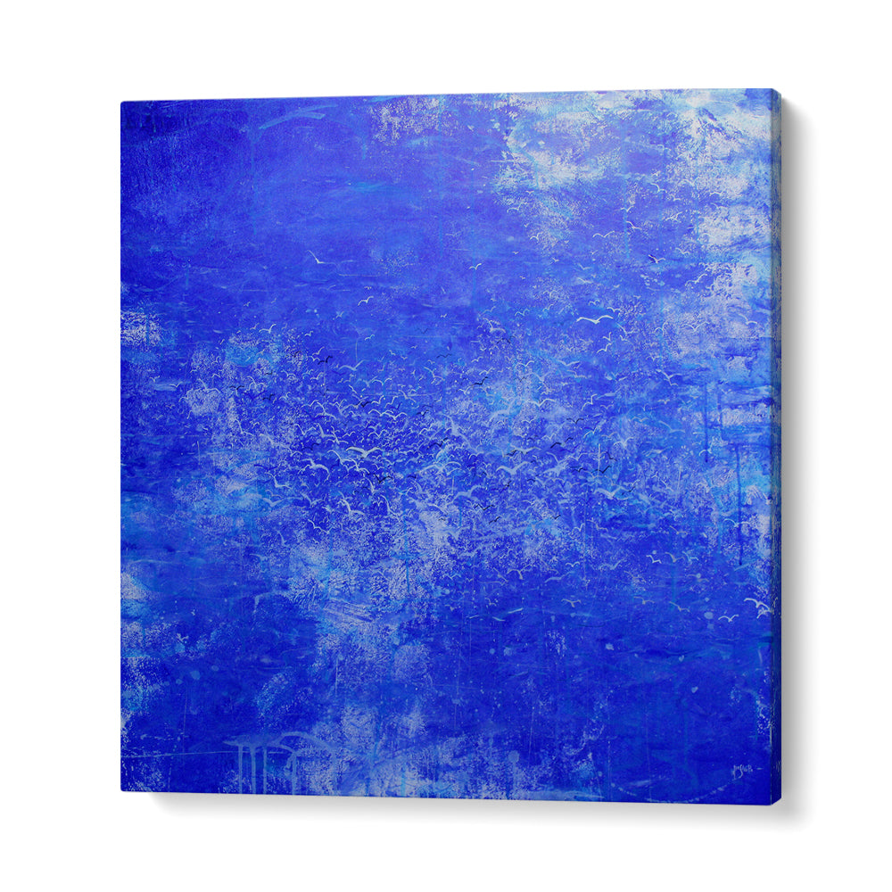 ABSTRACT BLUE SEA BIRDS