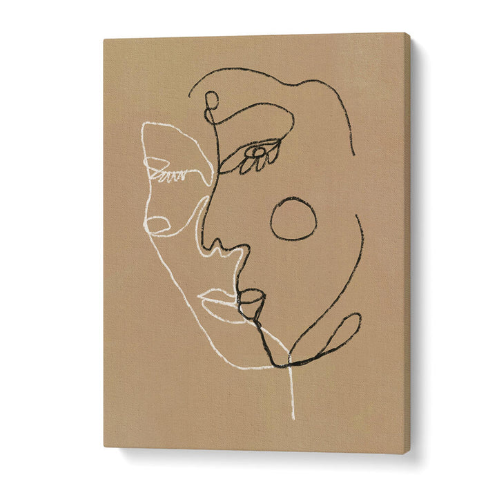 ABSTRACT FACES , LINE ART PAINTINGS