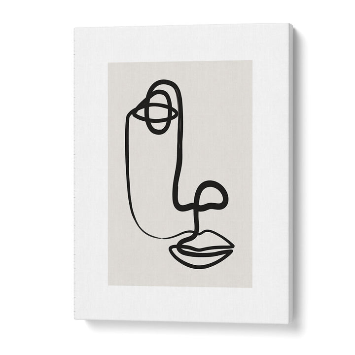 ABSTRACT FACE I , LINE ART PAINTINGS