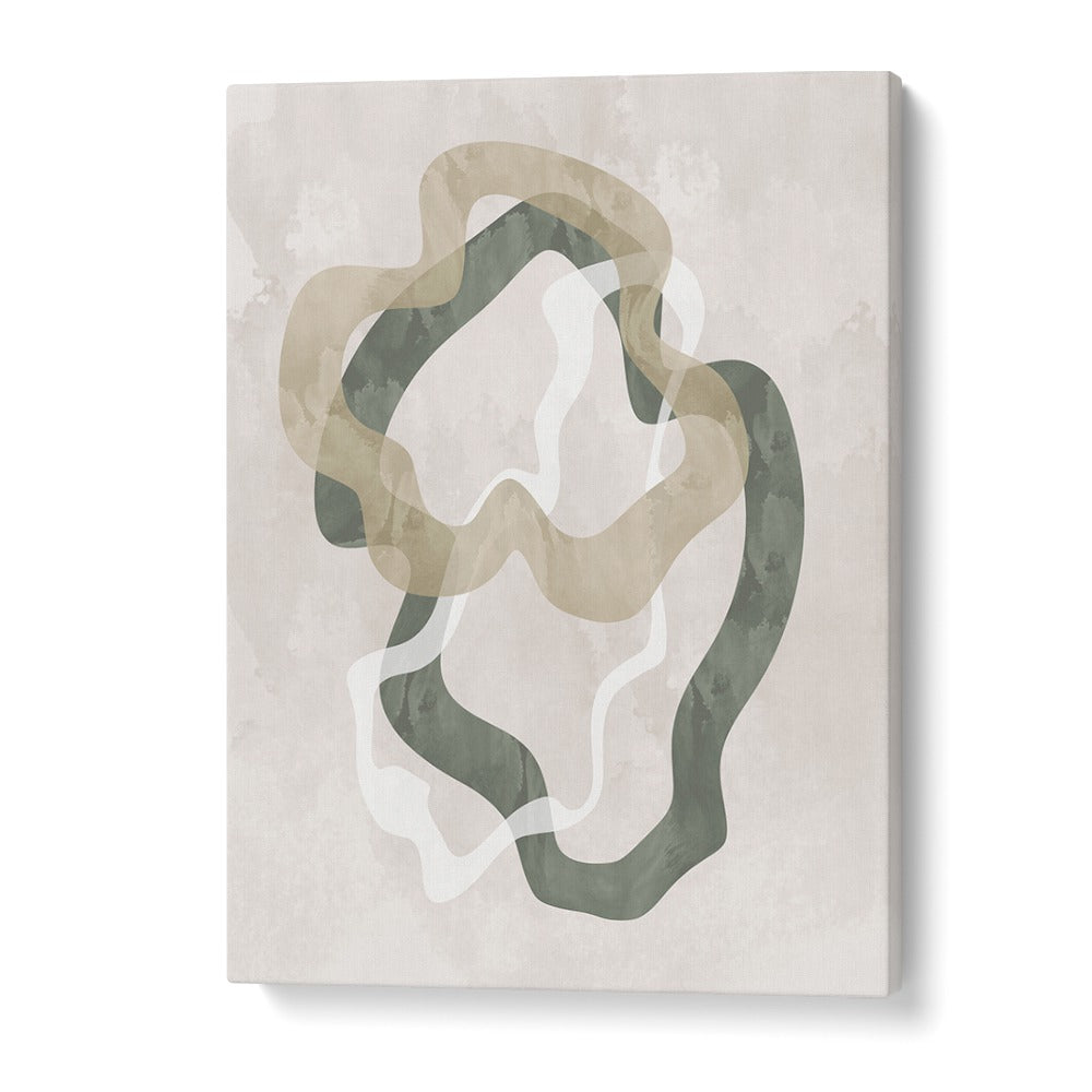 Vibrant ABSTRACT GREEN FORMS II featuring geometric shapes, ideal for enhancing modern living spaces with ABSTRACT PAINTINGS.