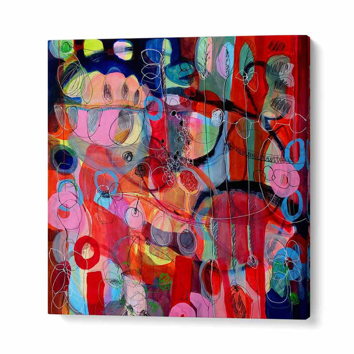 Bright colors and dynamic shapes define AFTER THE RAIN II, ABSTRACT PAINTINGS, a captivating contemporary artwork.