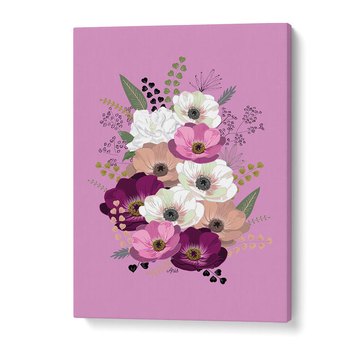 ANEMONES FLORAL BOUQUET PURPLE