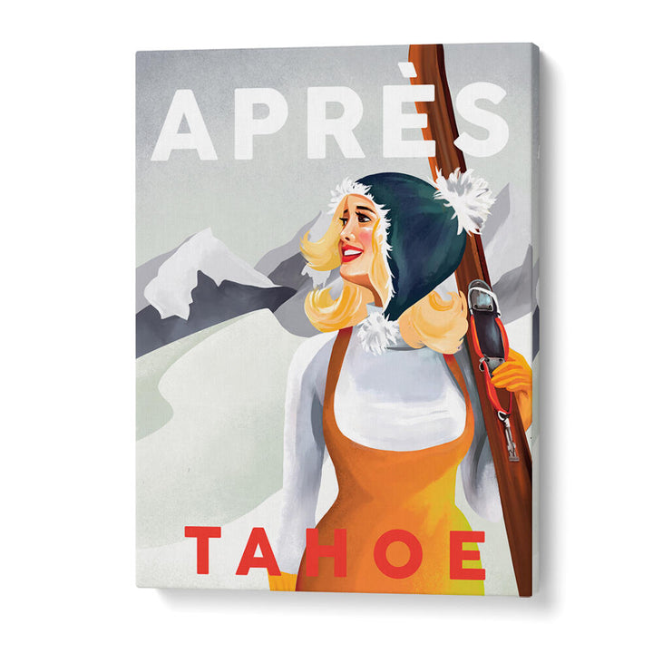 APRES SKI LAKE , VINTAGE TRAVEL POSTERS