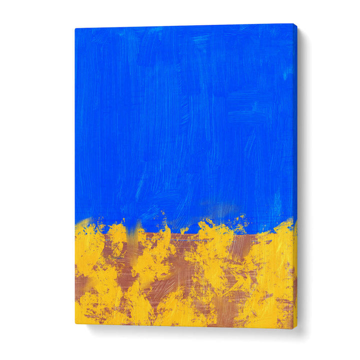 BLUE & YELLOW BRUSHSTROKES , ABSTRACT PAINTINGS