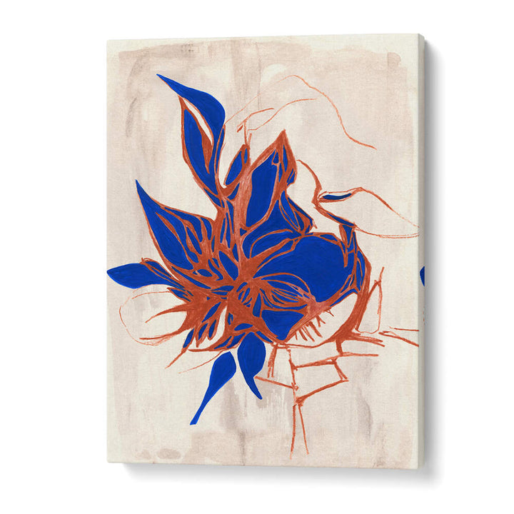 BLUE FLORAL ELEGANCE III , ORGANIC FORMS