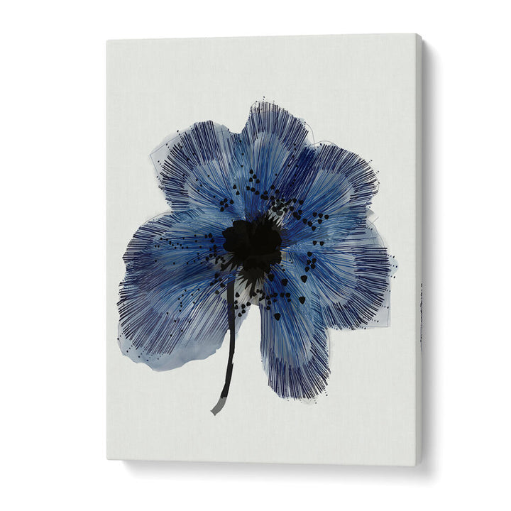 BLUE FLOWER II , FLORAL FLOWER PAINTINGS