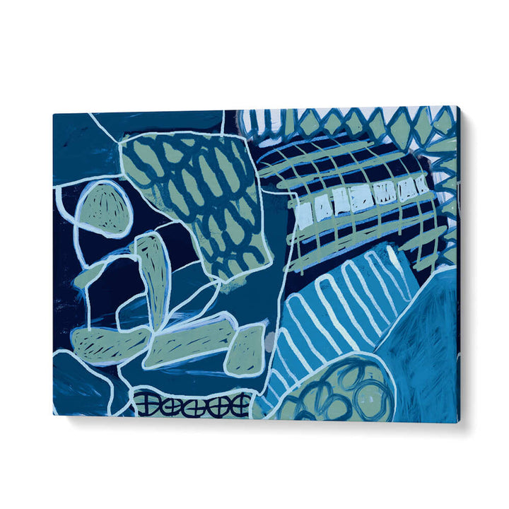 BLUE ABSTRACT A PLACE IN TIME , ABSTRACT PAINTINGS