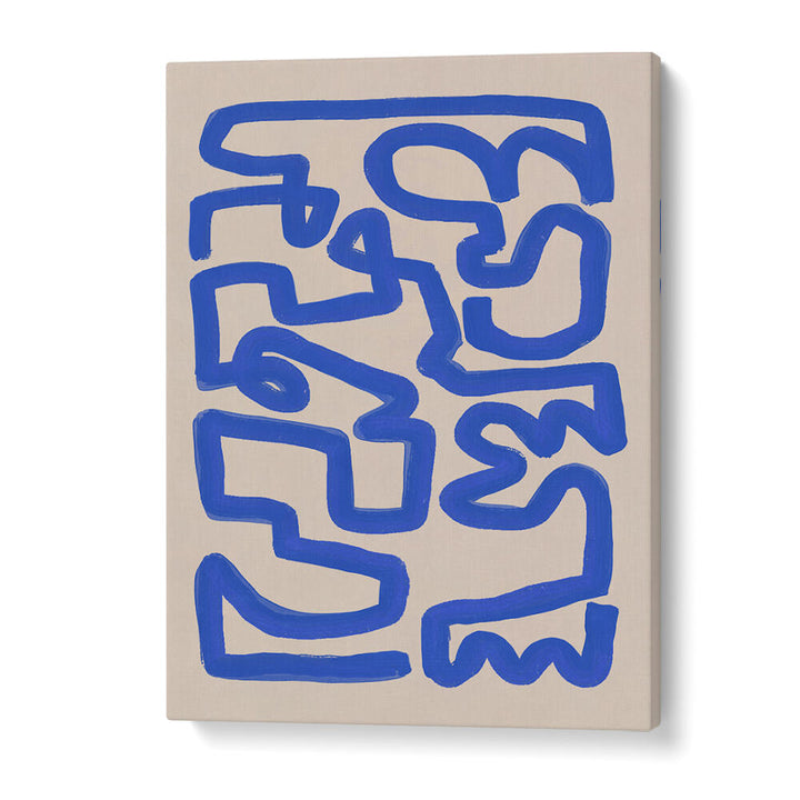 BOLD BLUE LINES , LINE ART PAINTINGS