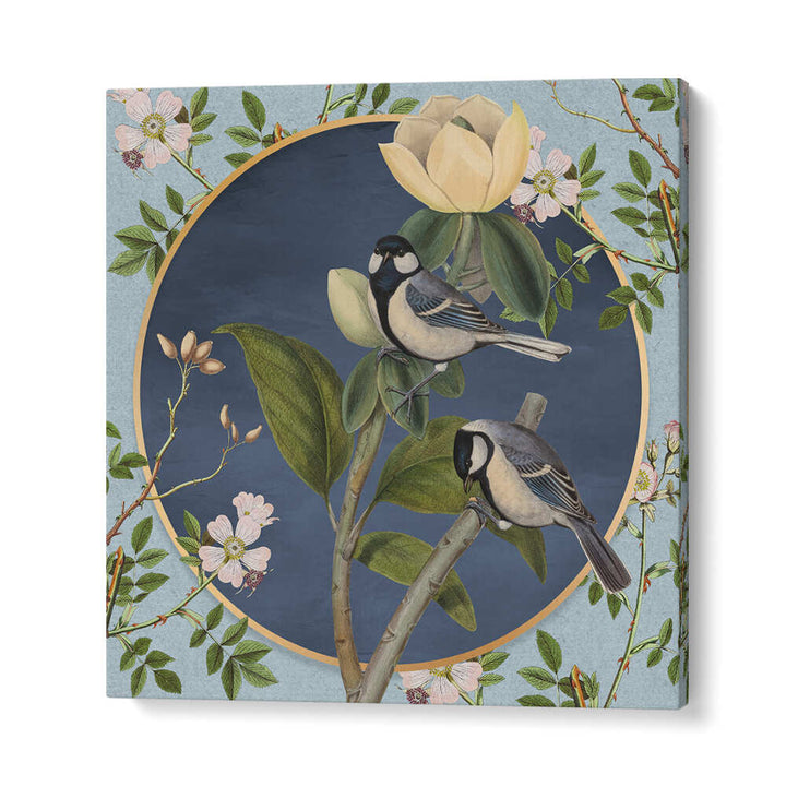 BOTANICAL COLLAGE WITH BIRDS