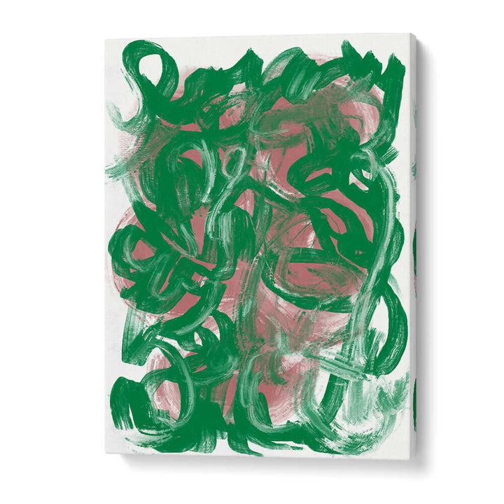 CHAOS GREEN LARGE, ABSTRACT PAINTINGS