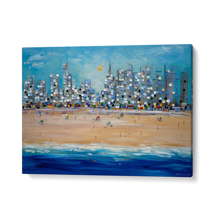 CITY BEACH , MODERN IMPRESSIONISM PAINTINGS
